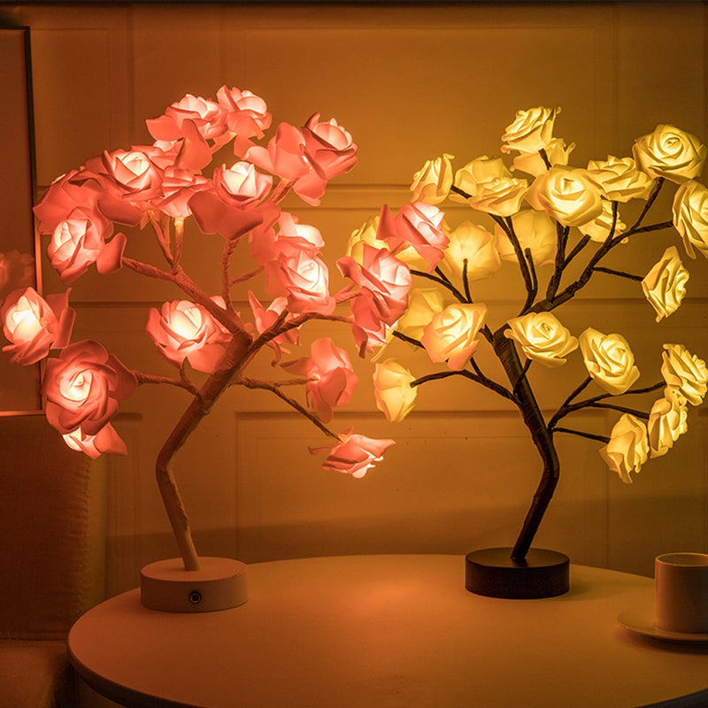Lampe LED en forme de rose
