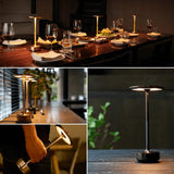 Lampe  de table métallique gradable et rechargeable