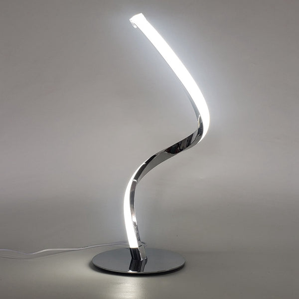 Lampe LED de chevet incurvée en spirale à gradation tactile